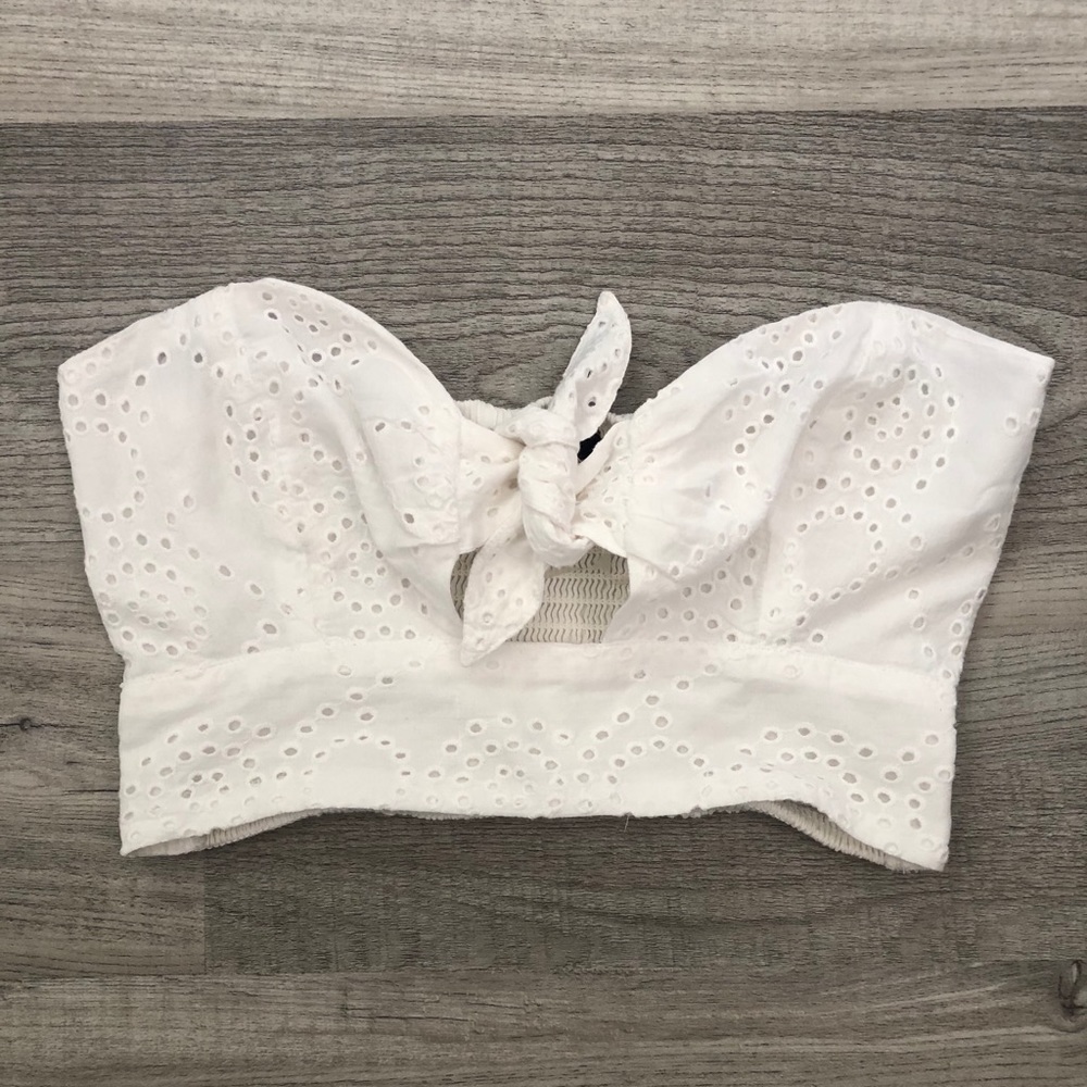 American Eagle White Crop Top/Bandeau